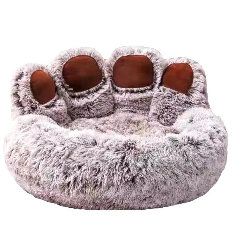 Plush Pet Sofa with Cute Bear Paw