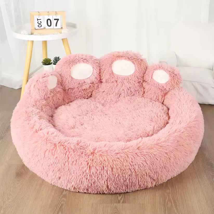 Plush Pet Sofa with Cute Bear Paw