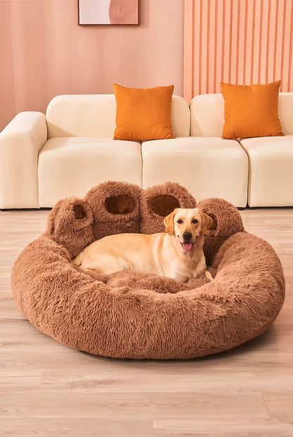 Plush Pet Sofa with Cute Bear Paw