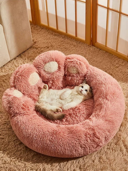 Plush Pet Sofa with Cute Bear Paw