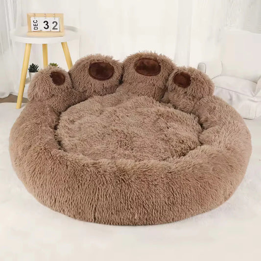 Plush Pet Sofa with Cute Bear Paw