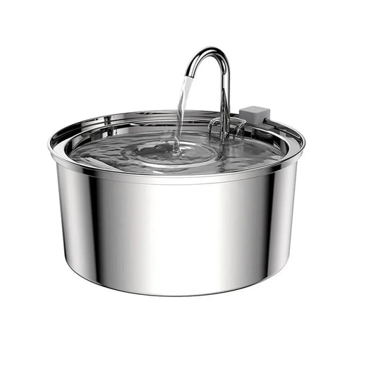 Stainless Cat Fountain — Fresh Water with 60-Second Care