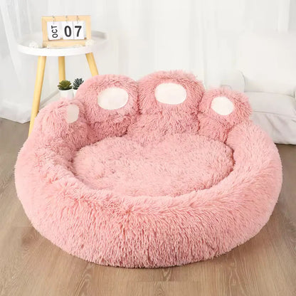 Plush Pet Sofa with Cute Bear Paw